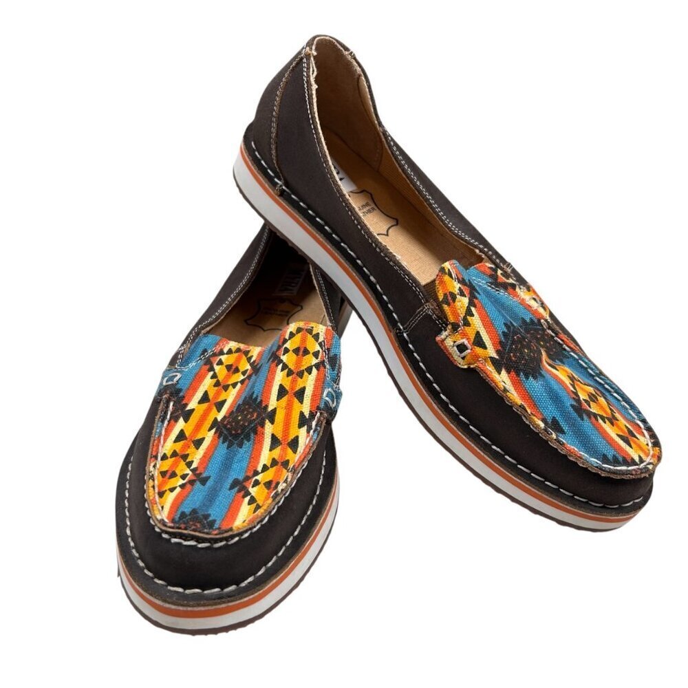 MYRA Laguna Southwestern Print Aztec Loafer Slip On Sneaker 10 Women Western